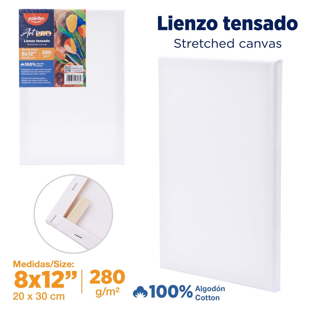 LIENZO BLANCO 20 x 30cm