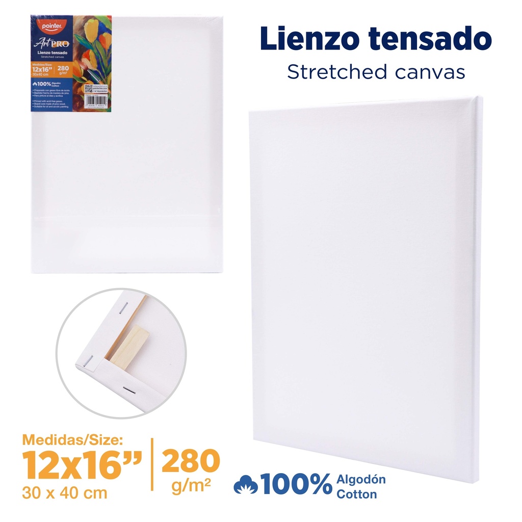LIENZO BLANCO - 40x30CM