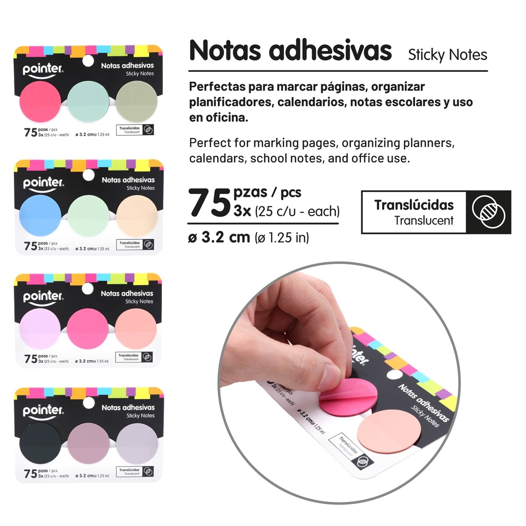 NOTAS ADHESIVAS 3.2 X 3.2 cm