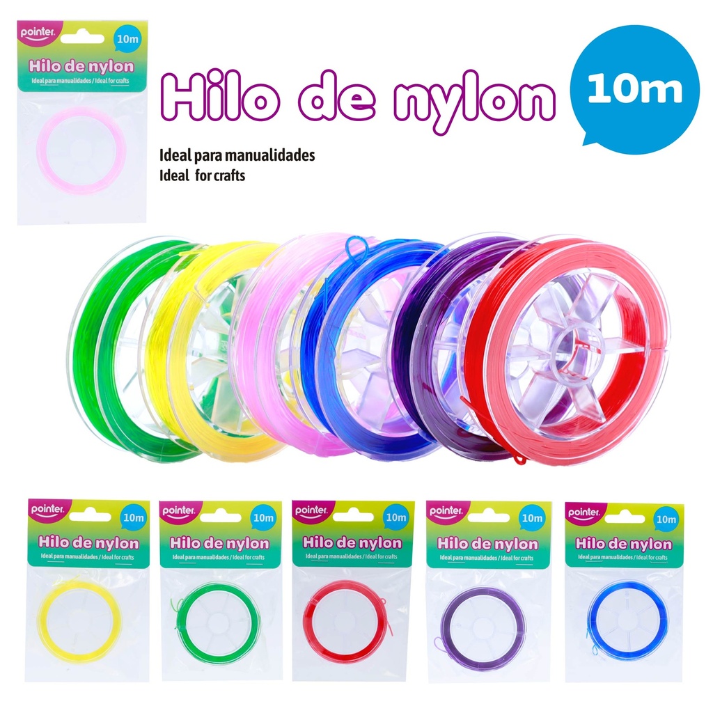 HILO NYLON DE COLORES 1MM X 10M