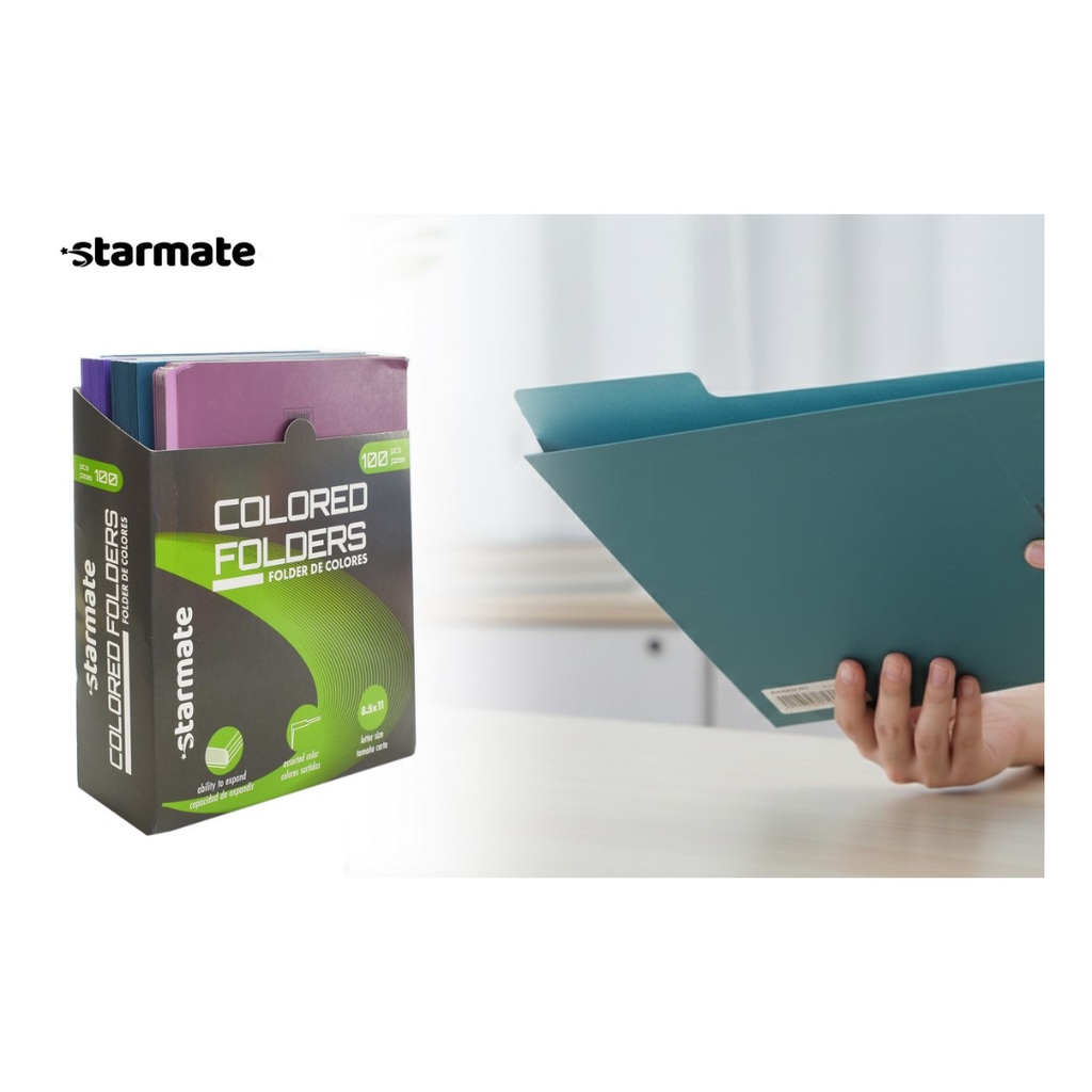 CAPERTA MANILA CARTA 5 COLORES x100UNDS
