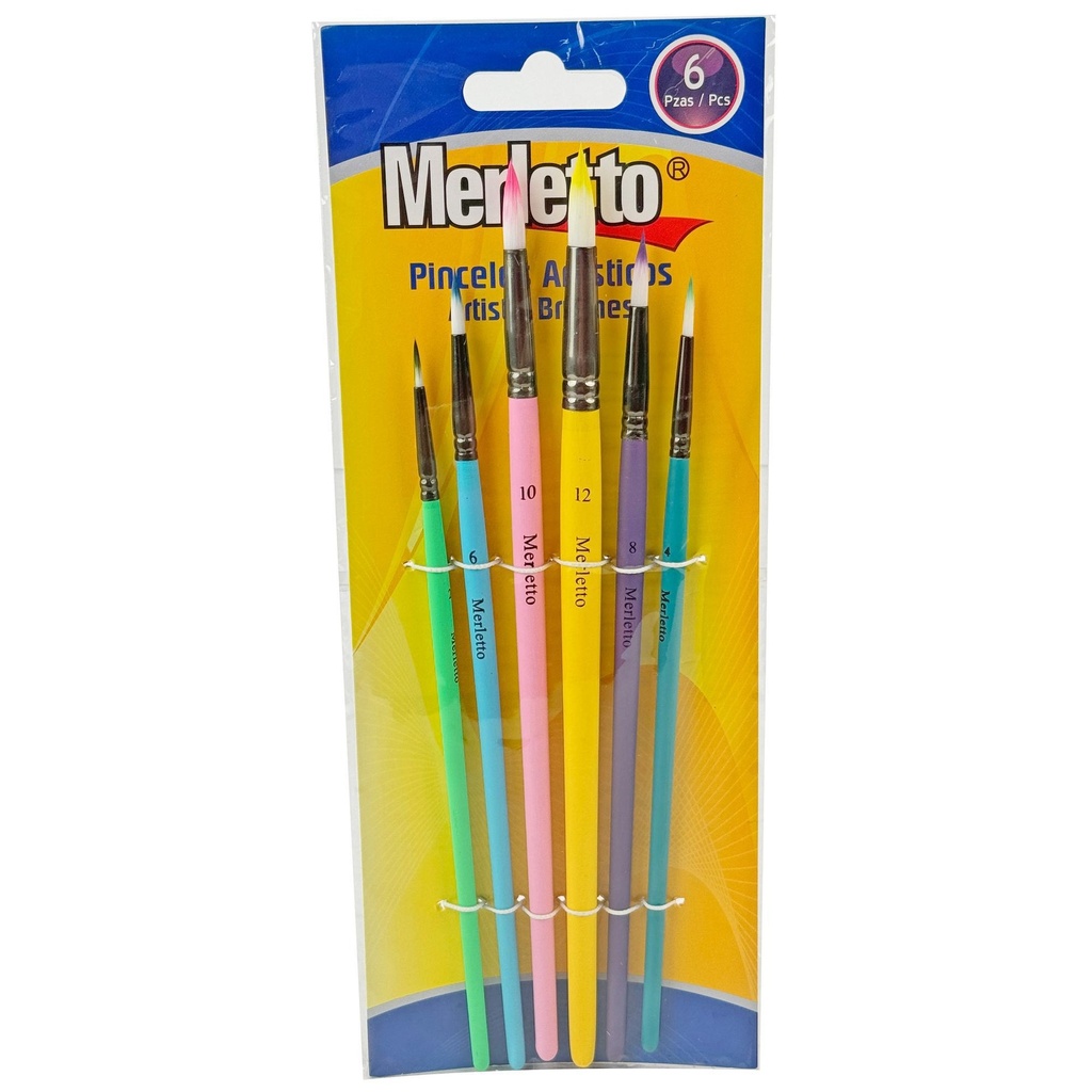 SET DE 6 PINCELES DELINEADORES CON #2,4,6,8,10,12