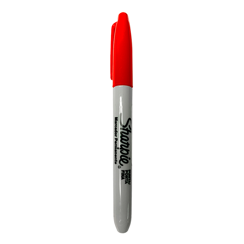 MARCADOR SHARPI PERMANENTE PUNTA FINA ROJO X1