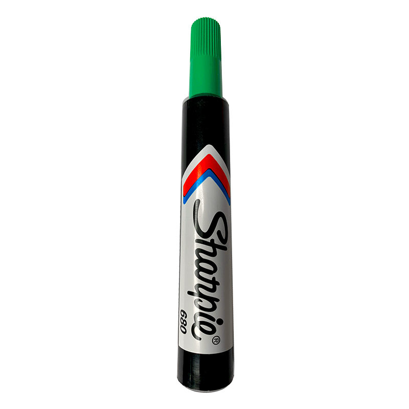 MARCADOR PERMANENTE PUNTA BISELADA 680 VERDE