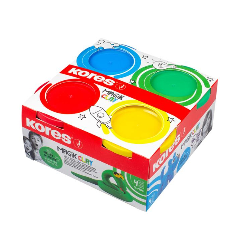 FOAMY MOLDEABLE MAGIC CLAY - 40GR x4COLORES