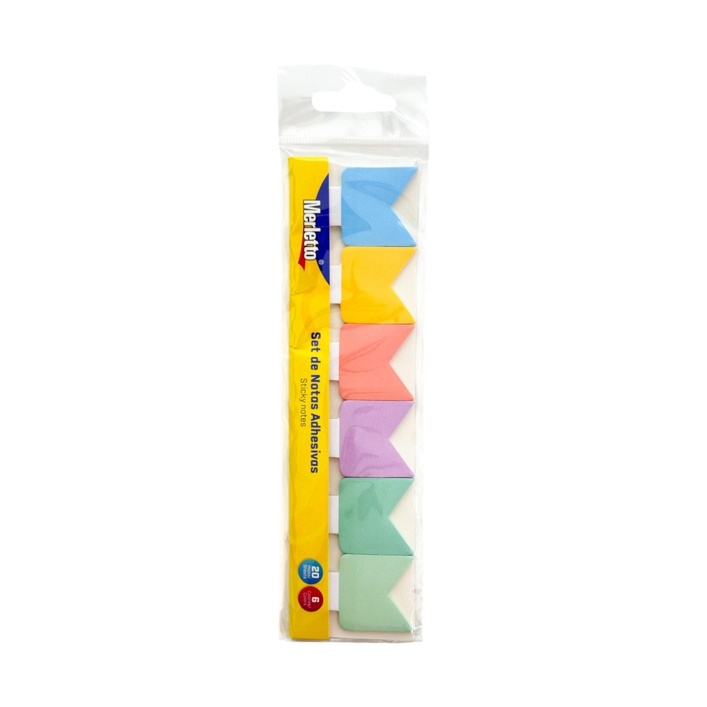 SET DE NOTAS ADHESIVAS PASTEL x20 HOJAS