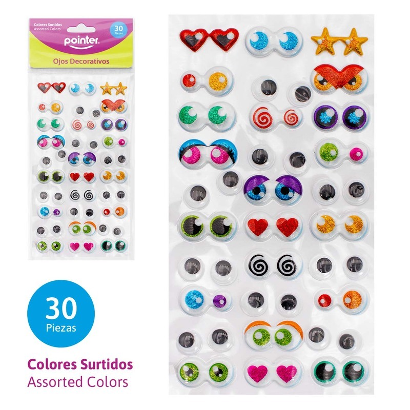 OJOS DECORATIVOS x 30 PZAS.
