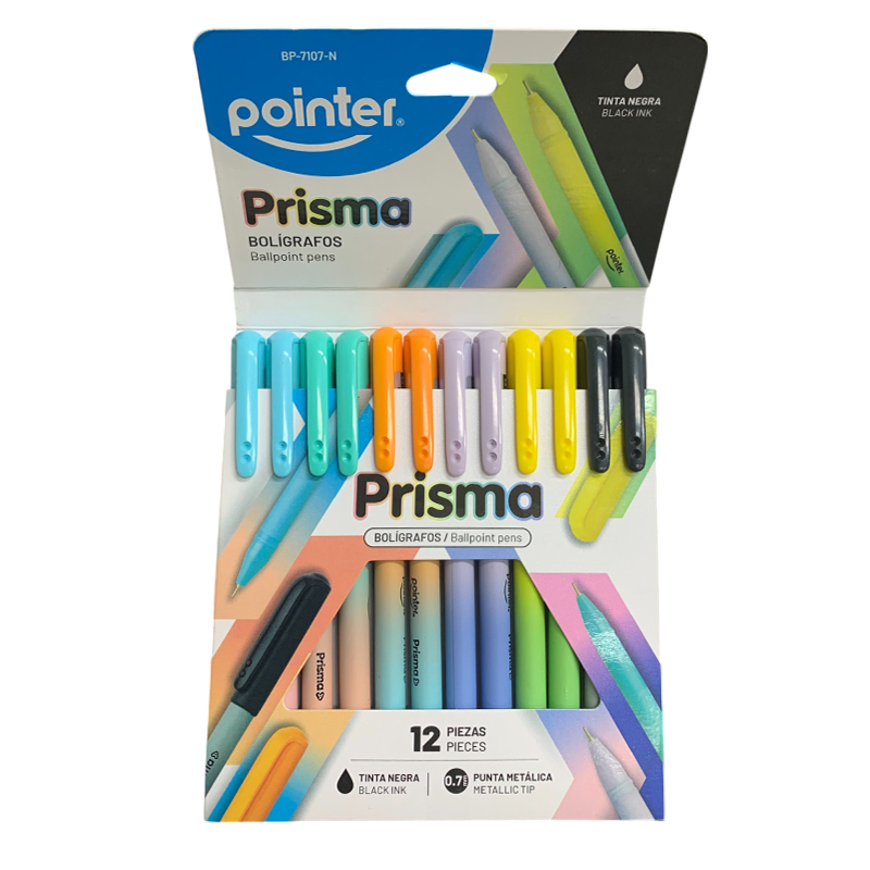 BOLIGRAFO PRISMA 0,7mm - TINTA NEGRA UNIDAD