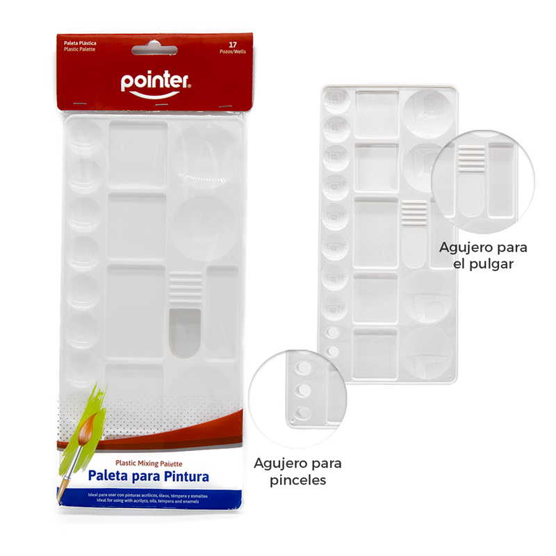 PALETA PLASTICA PARA PINTURA