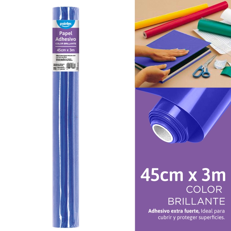 PAPEL CONTAC AZUL - 45Cm x 3Mts