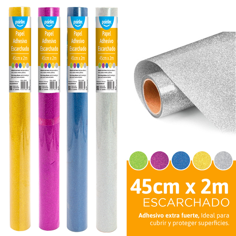 PAPEL CONTAC BRILLANTE - 45Cm x 2Mts