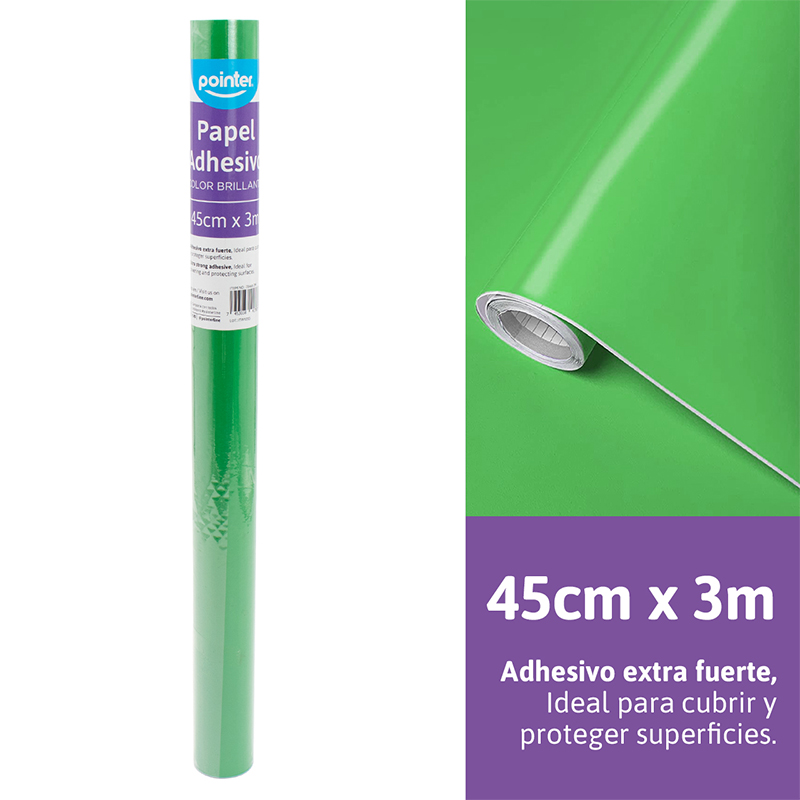 PAPEL CONTAC VERDE - 45Cm X 3Mts