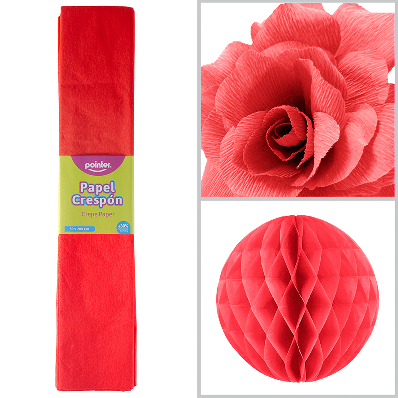 PAPEL CRESPON ROJO