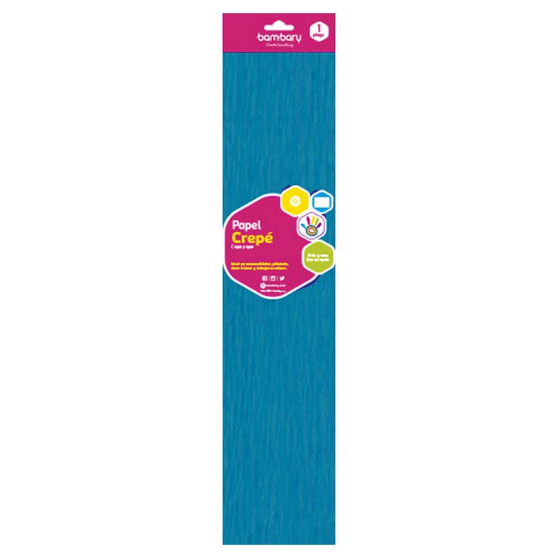 PAPEL CREPE AZUL - 50CM x 2M