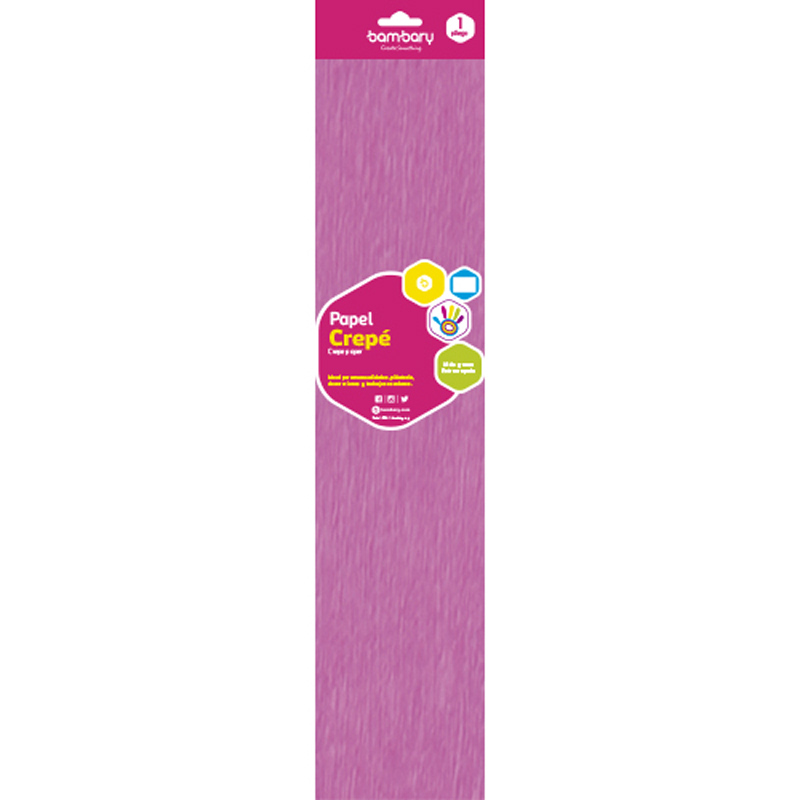 PAPEL CREPE ROSADO - 50CM x 2M