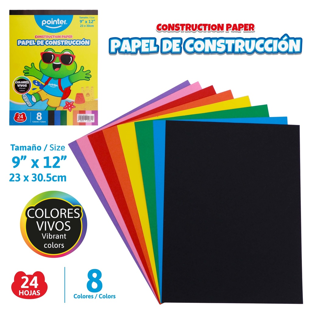 PAPEL DE CONSTRUCCION x 24 HOJAS