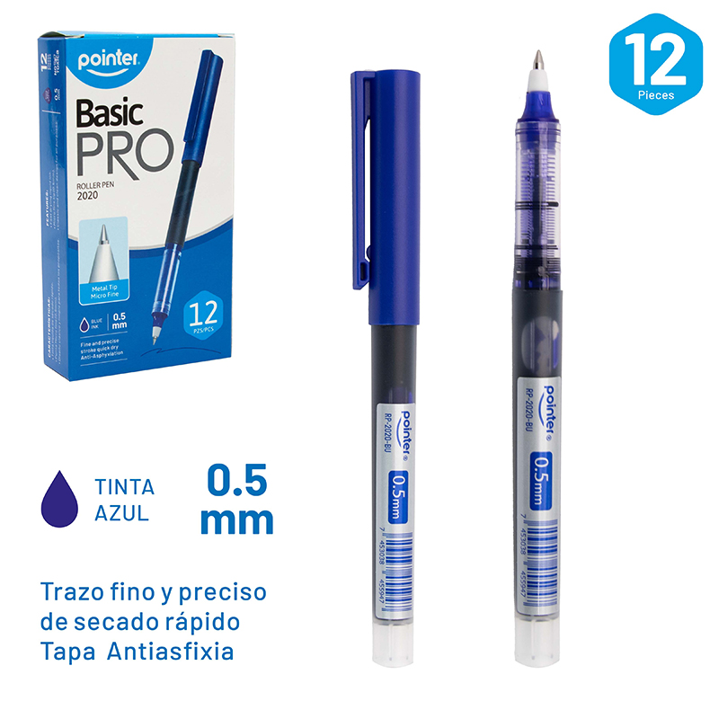 BOLIGRAFO TINTA GEL AZUL - BASIC PRO 0.5MM