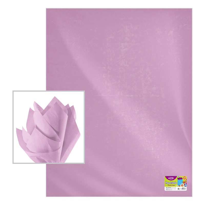 PAPEL SEDA ROSADO CLARO - 50x70CM