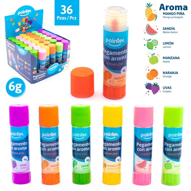 PEGA EN BARRA CON AROMA 6g x36pzs