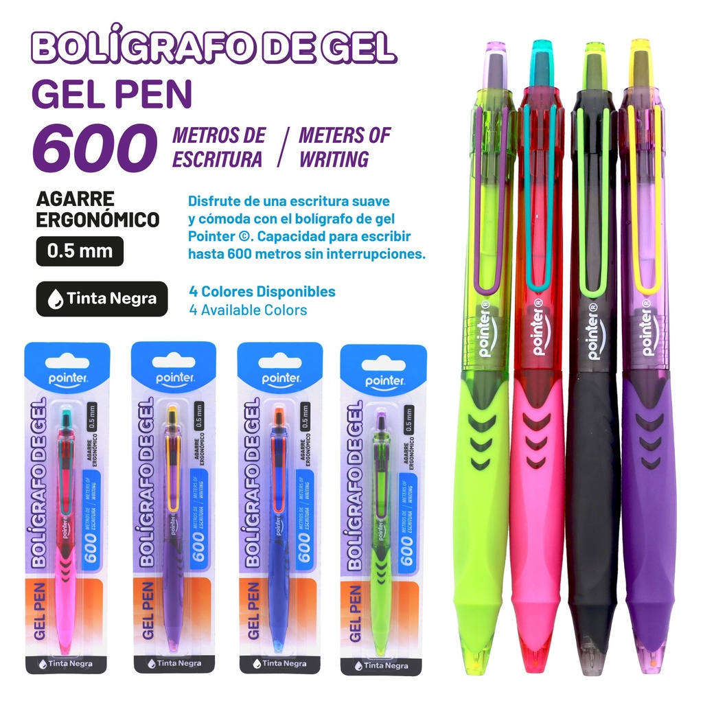 BOLIGRAFO DE GEL RETRACTIL 0.5MM UNIDAD