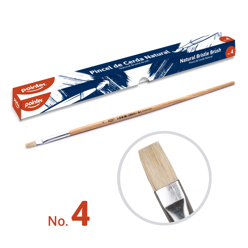 PINCEL DE CERDA NATURAL N4
