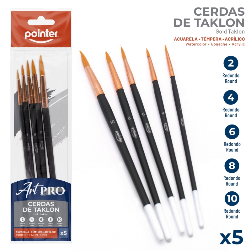SET DE PINCELES ART PRO x5PZAS
