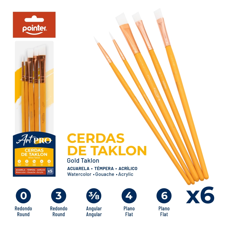 SET DE PINCELES ART PRO x6PZAS
