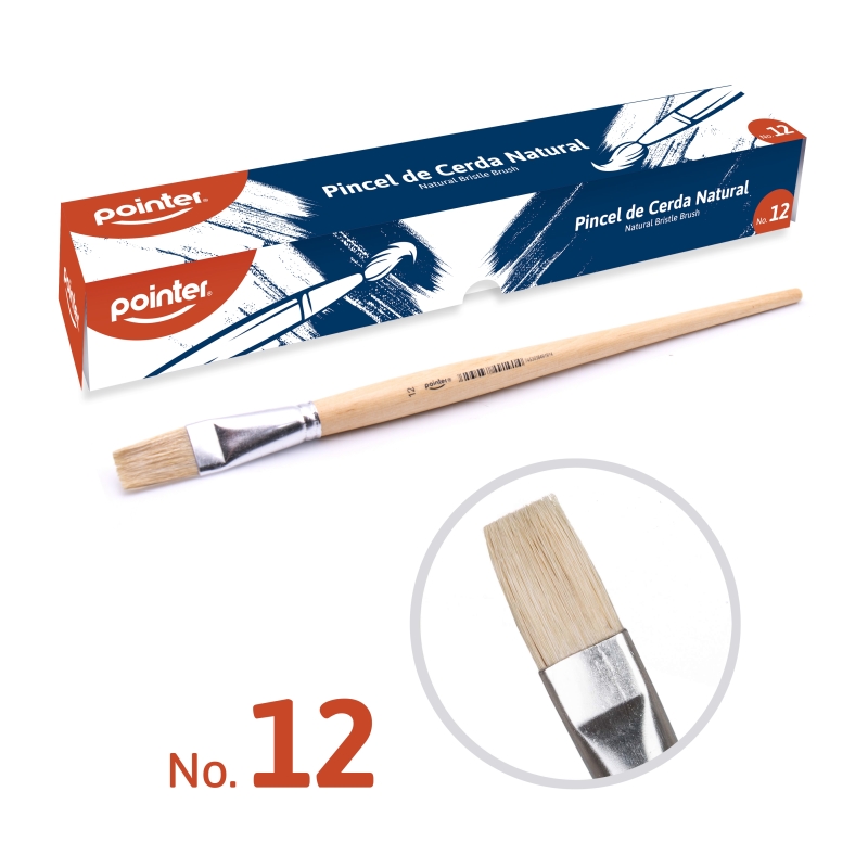 PINCELES DE CERDA NATURAL N12