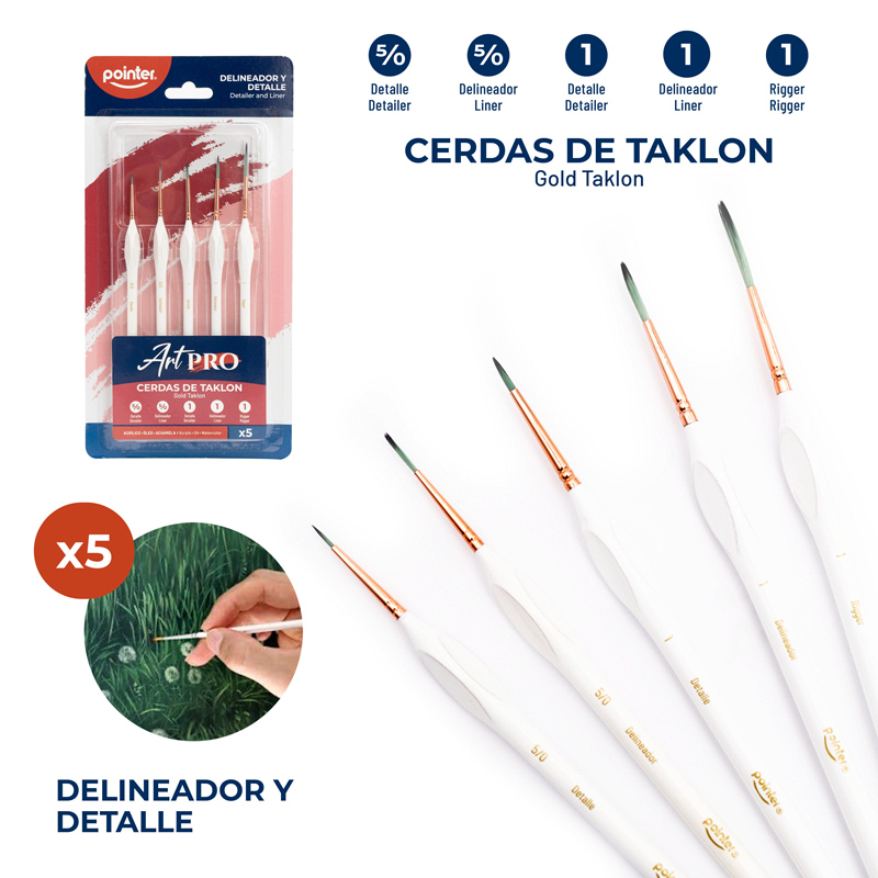 SET DE PINCELES ART PRO x5PZAS
