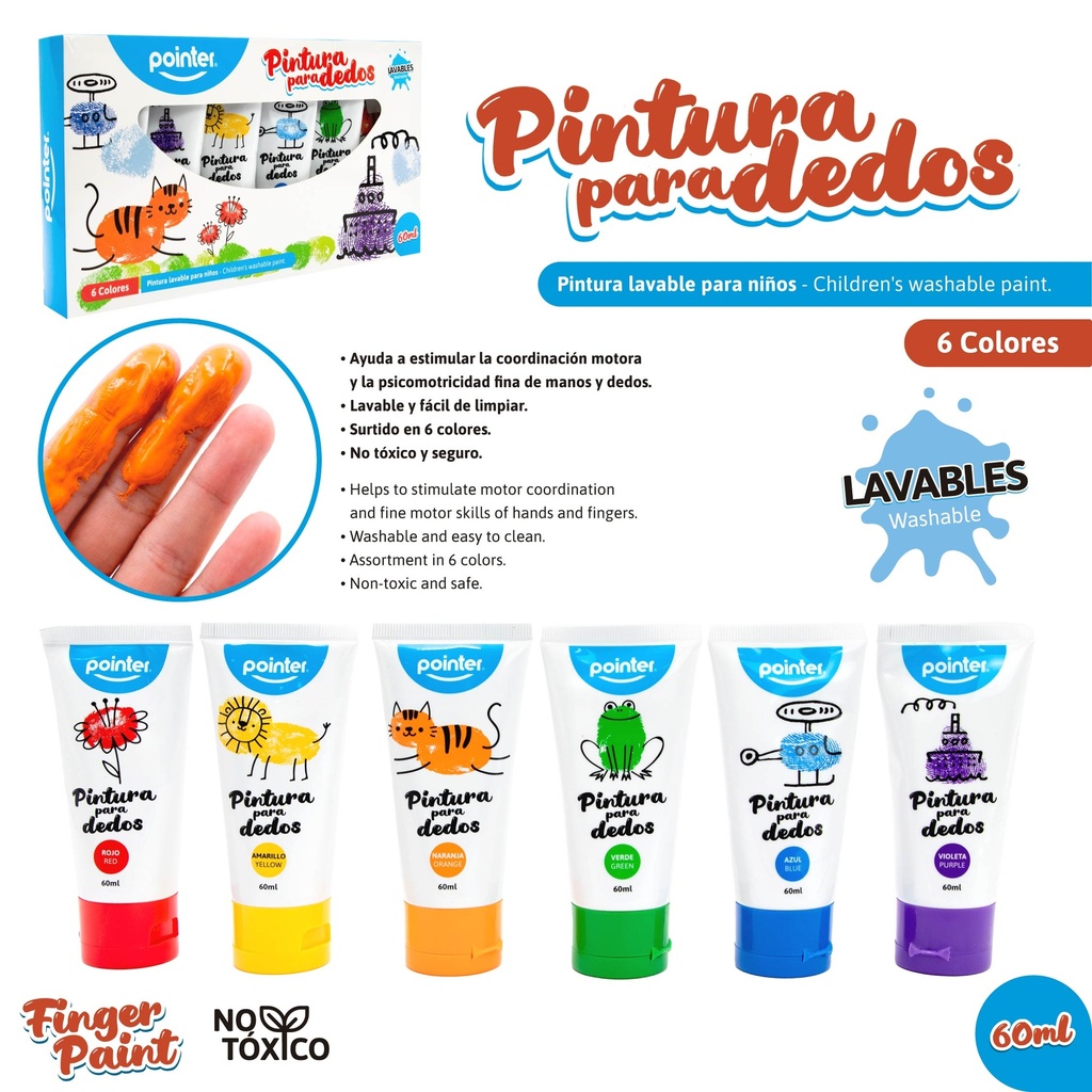 PINTADEDOS 60ML - COLORES BRILLANTES