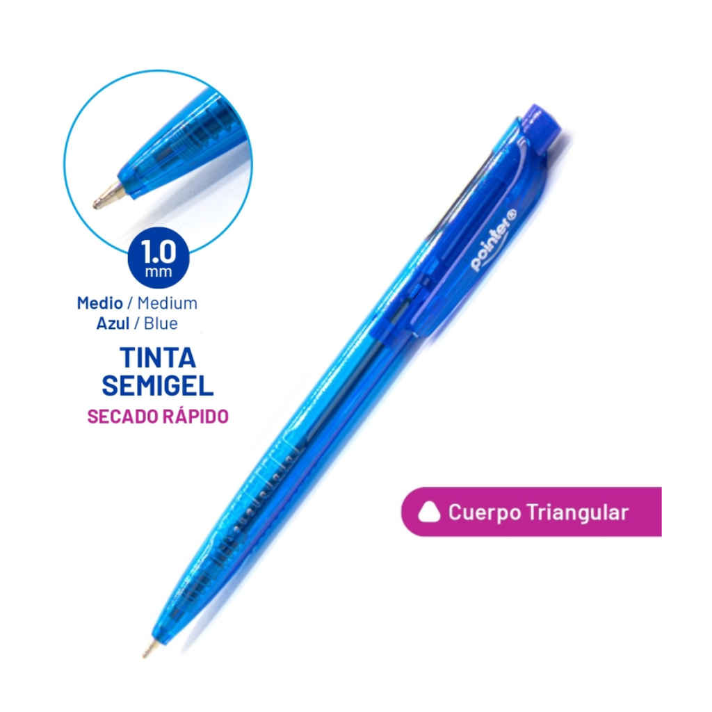 BOLIGRAFO RETRACTIL AZUL ULTRA SUAVE 1.0MM UNIDAD