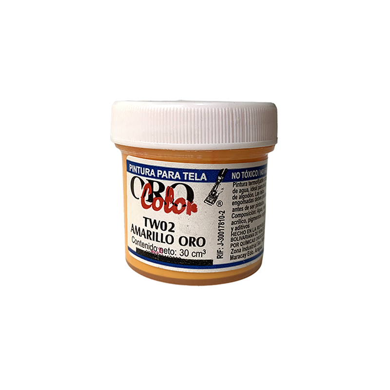 PINTURA TEXTIL AMARILLO ORO 30ML