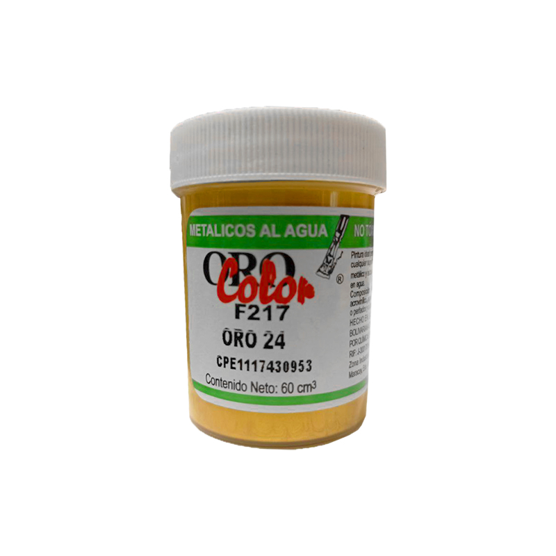 PINTURA METALICOS AL AGUA ORO 24 60ML