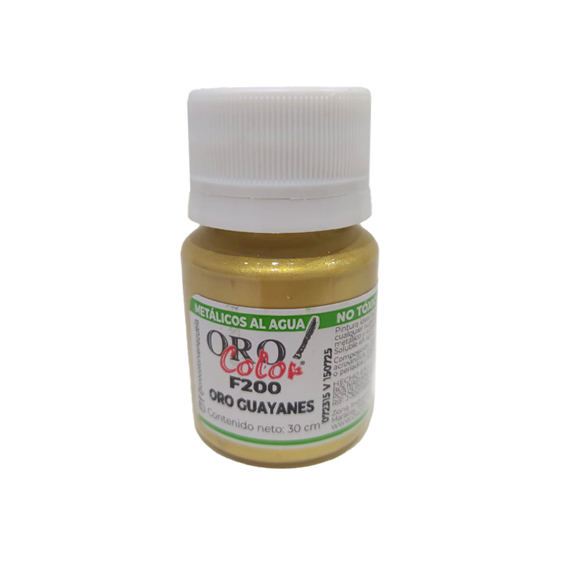PINTURA METALICOS AL AGUA ORO GUAYANES 30ML