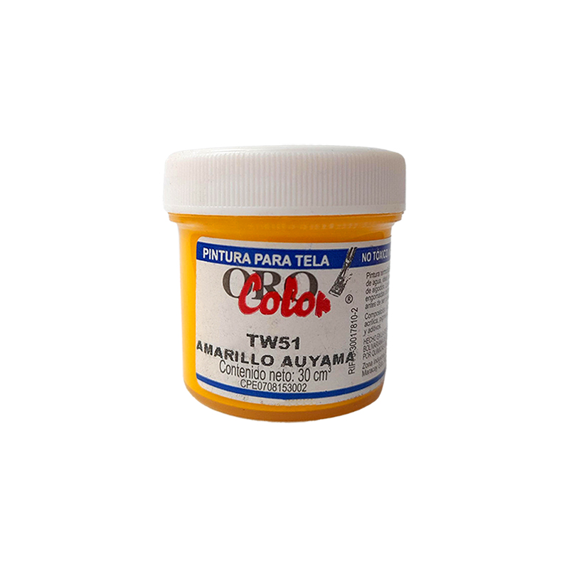 PINTURA PARA TELA 30CM AMARILLO AUYAMA