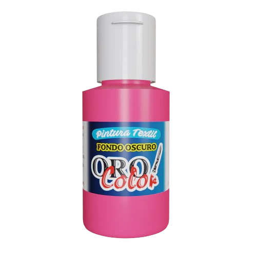 PINTURA TEXTIL FONDO OSCURO ROSA NEON