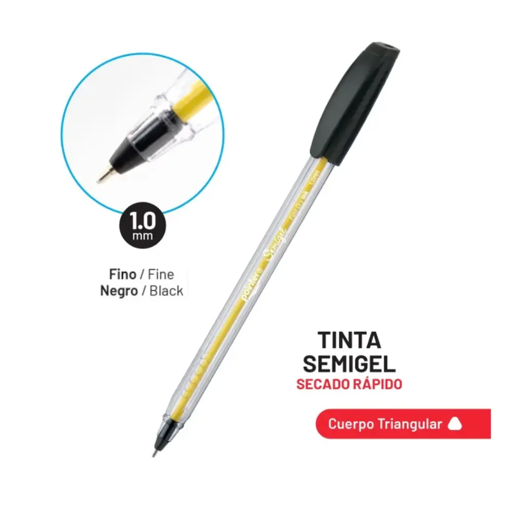 BOLIGRAFO SEMIGEL NEGRO ULTRA PRECISION - MY WAY 1.0MM UNIDAD