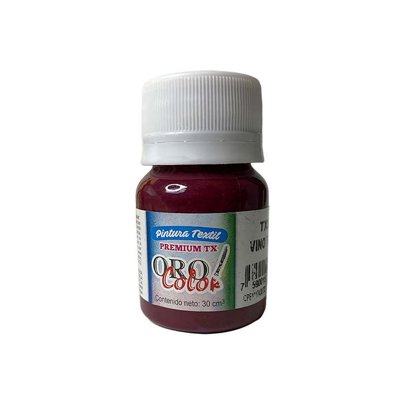 PINTURA TEXTIL PREMIUM VINO TINTO 30ML