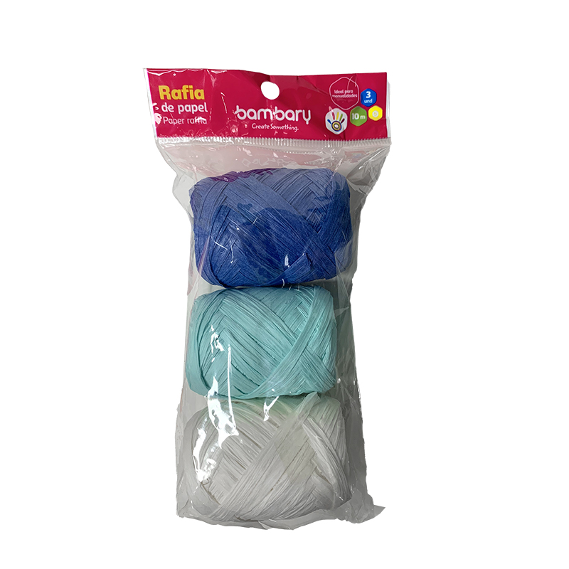 RAFIA DE PAPEL - COLORES FRIOS