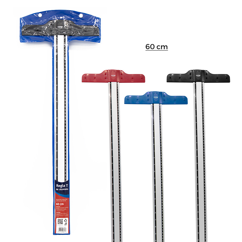 REGLA T 60CM CUERPO DE ALUMINO CABEZA FIJA