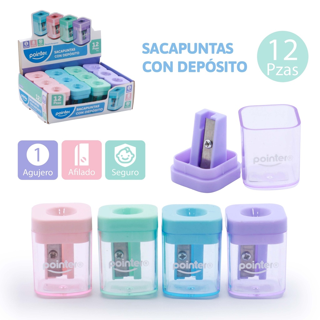 SACAPUNTAS PASTEL (CUADRADO)