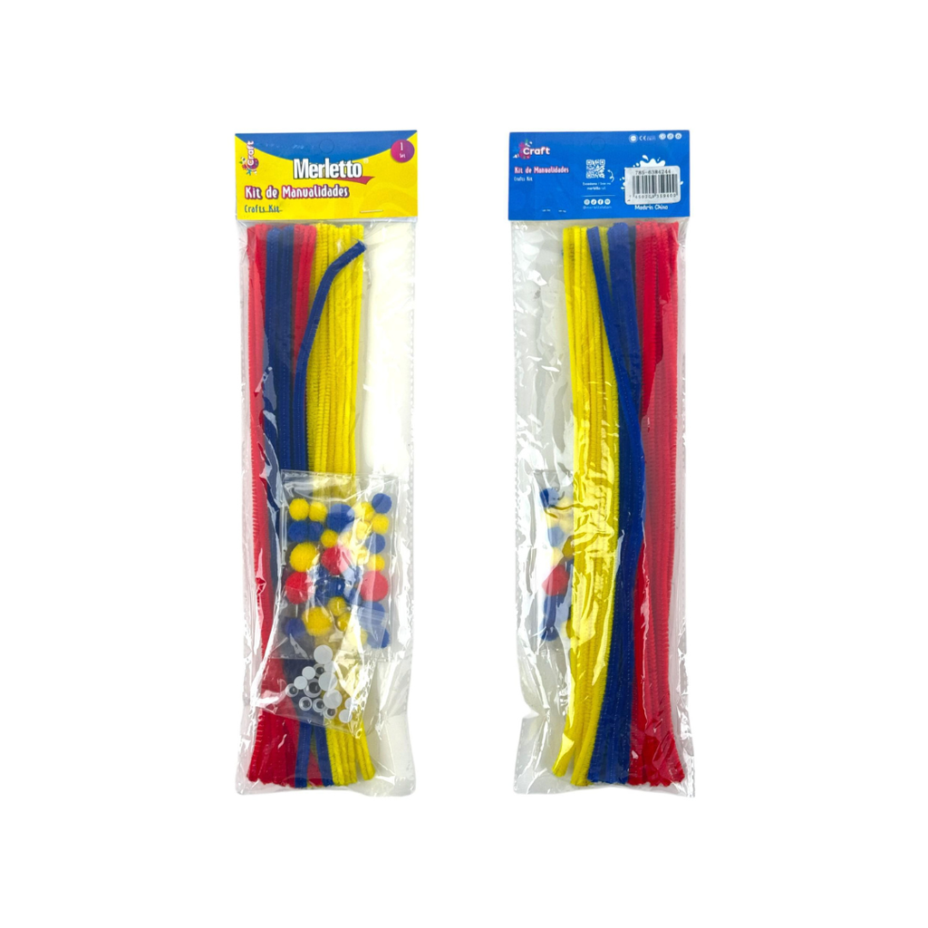 KIT DE LIMPIAPIPAS, OJITOS MOVILES Y POMPONES
