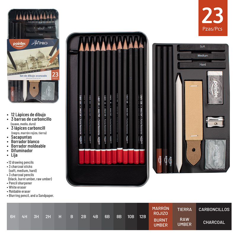 SET DE DIBUJO x 23 PZAS