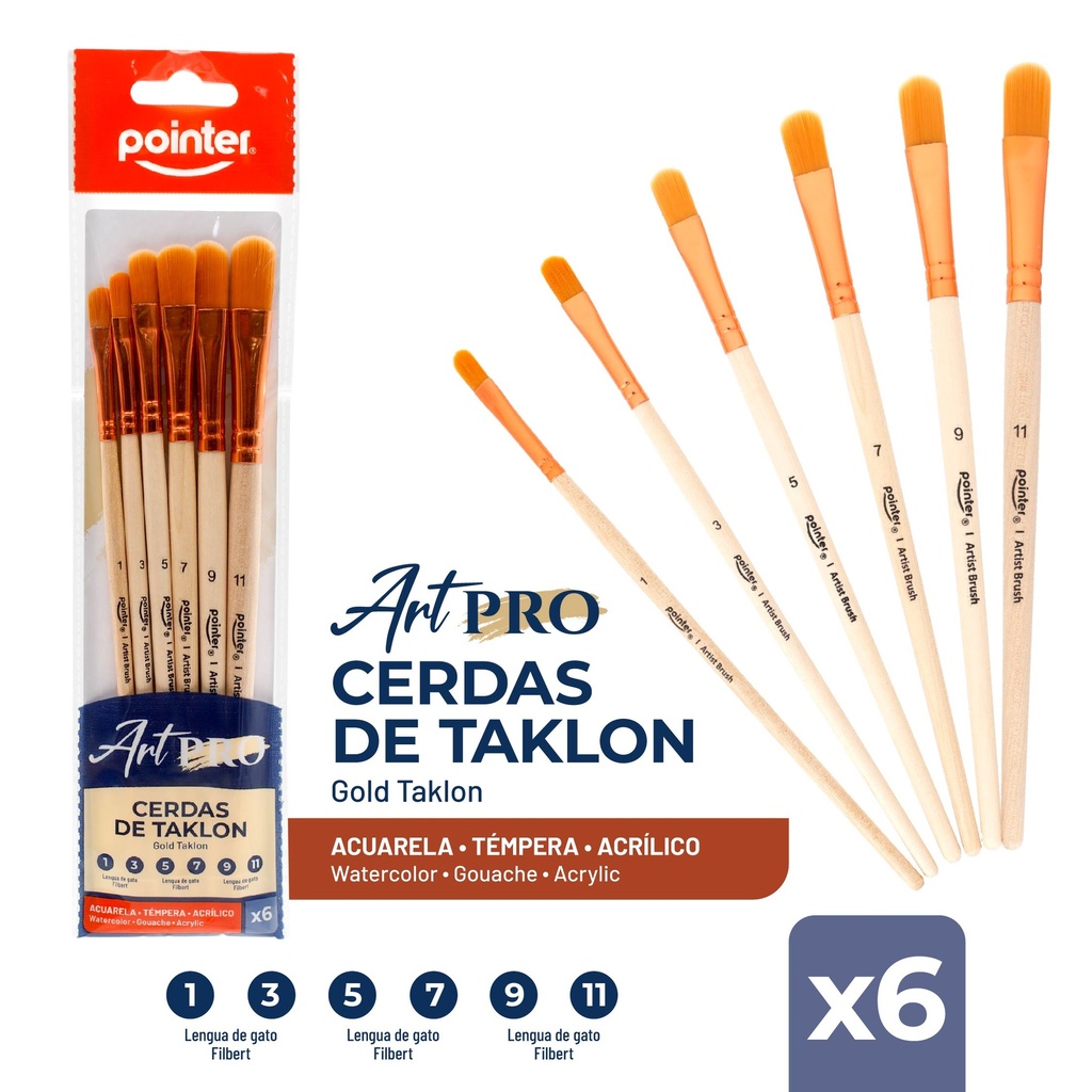 SET DE PINCELES ART PRO x6PZAS
