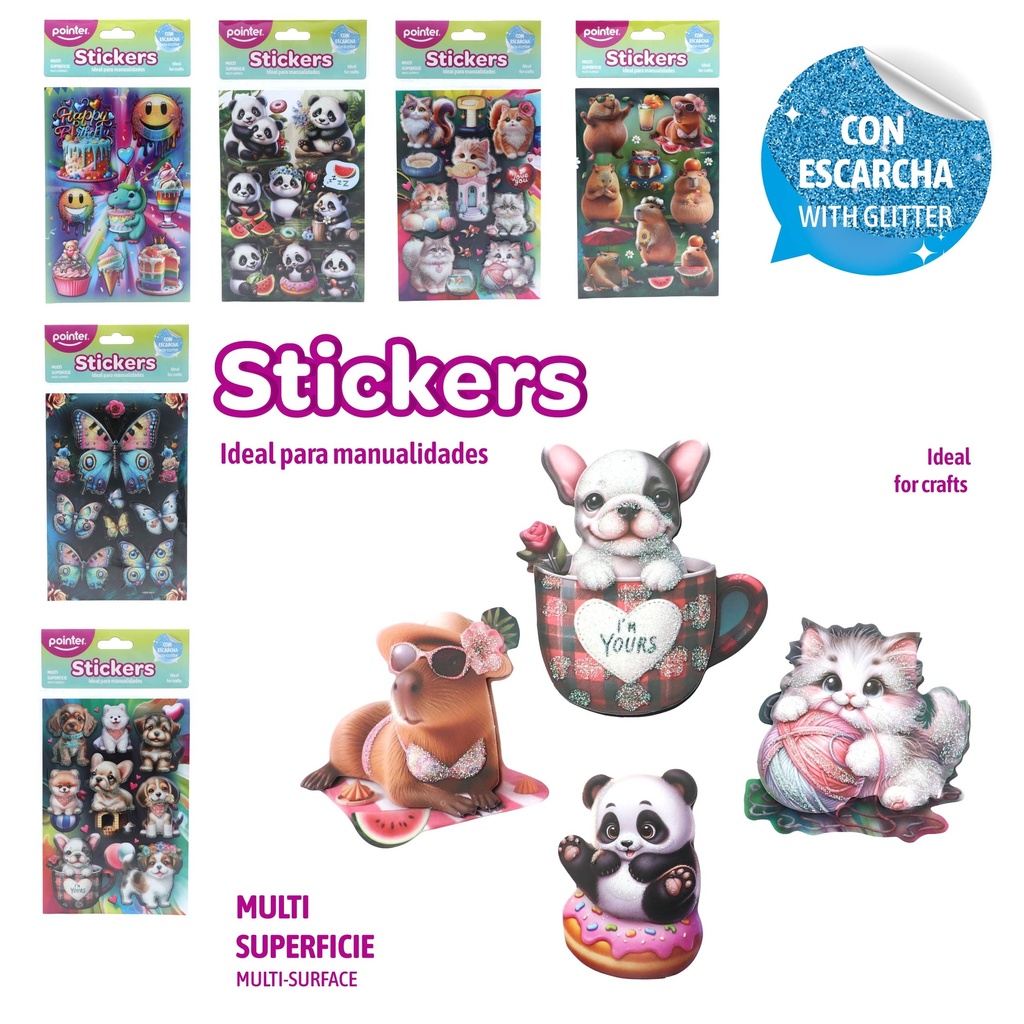 STICKERS ESCARCHADOS