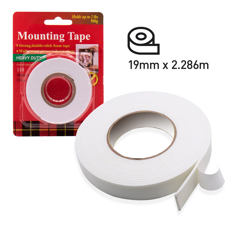 CINTA ADHESIVA DOBLE FAZ 19MM x2.3M