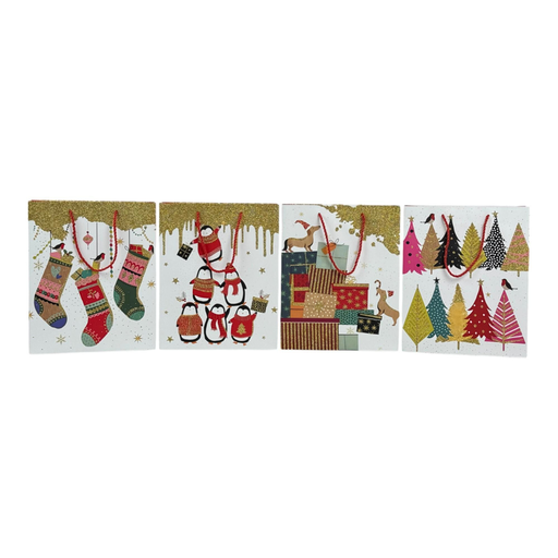 [784-6524688] BOLSA DE REGALO MEDIANA NAVIDAD 32x26x10CM