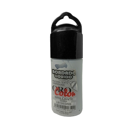 [LB-124] BORDADO LIQUIDO GRIS 32.5CM