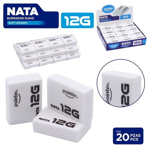[SFE-12G] BORRADOR BLANCO 20 PIEZAS