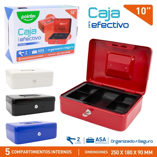 [YFC-25-P] CAJA METALICA DE SEGURIDAD PARA EFECTIVO - 10" / 25x18x9Cm